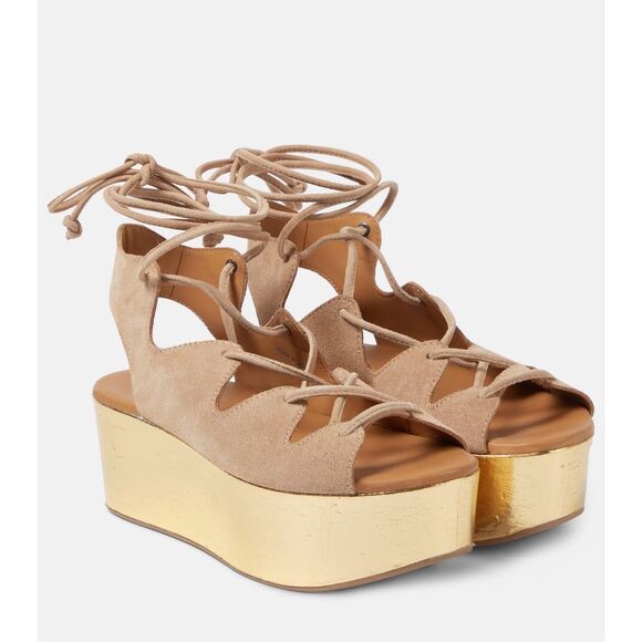 SEE BY CHLOÉ Liana 70 suede platform sandals size 40(10) $525 - Picture 2 of 12